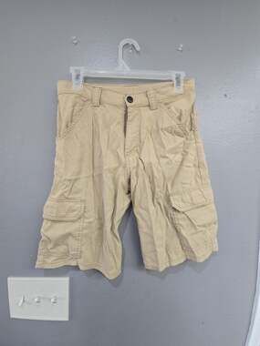 Boys Cargo Shorts Size 14 Regular Tan Nylon Spandex